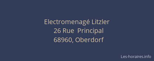 Electromenag&eacute; Litzler