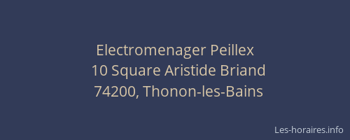 Electromenager Peillex
