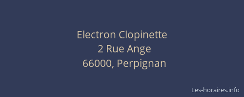 Electron Clopinette