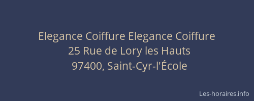 Elegance Coiffure Elegance Coiffure