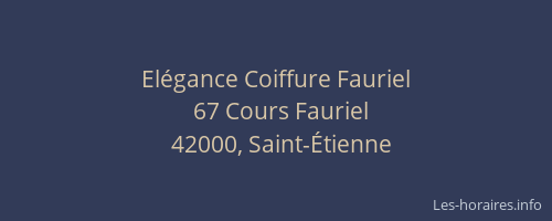 Elégance Coiffure Fauriel