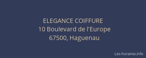 ELEGANCE COIFFURE
