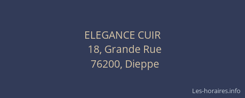 ELEGANCE CUIR