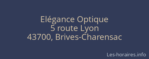 Elégance Optique
