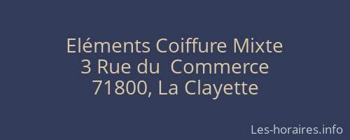 Eléments Coiffure Mixte