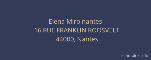 Elena Miro nantes