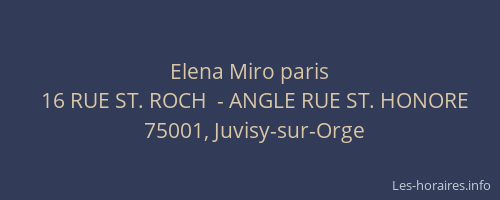 Elena Miro paris