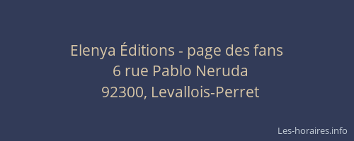 Elenya Éditions - page des fans