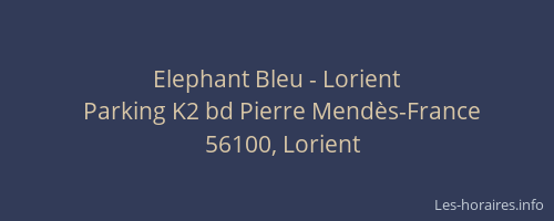 Elephant Bleu - Lorient