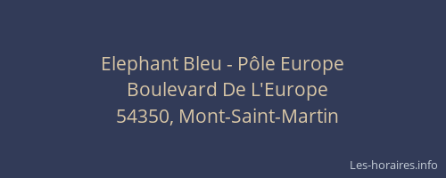 Elephant Bleu - P&ocirc;le Europe