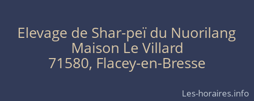 Elevage de Shar-peï du Nuorilang