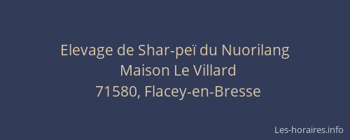 Elevage de Shar-pe&iuml; du Nuorilang