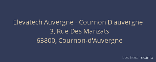 Elevatech Auvergne - Cournon D'auvergne