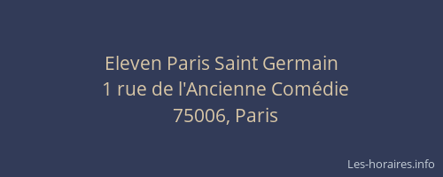 Eleven Paris Saint Germain