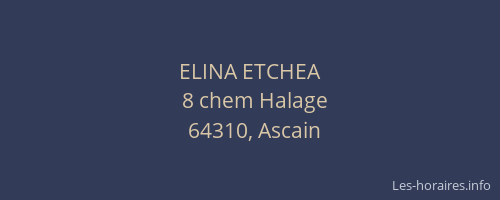 ELINA ETCHEA