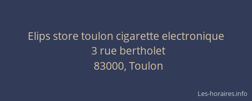Elips store toulon cigarette electronique