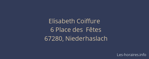 Elisabeth Coiffure