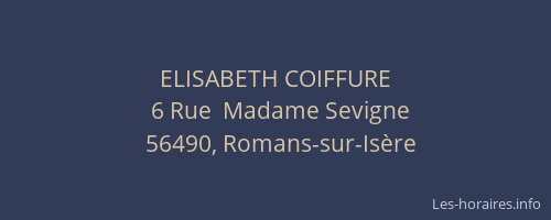 ELISABETH COIFFURE
