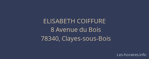 ELISABETH COIFFURE