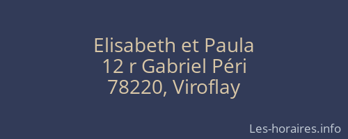Elisabeth et Paula