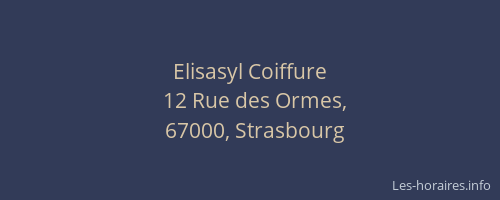 Elisasyl Coiffure