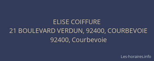 ELISE COIFFURE