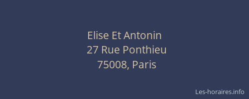 Elise Et Antonin