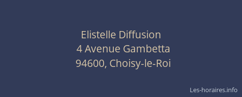 Elistelle Diffusion