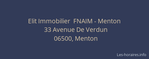 Elit Immobilier  FNAIM - Menton