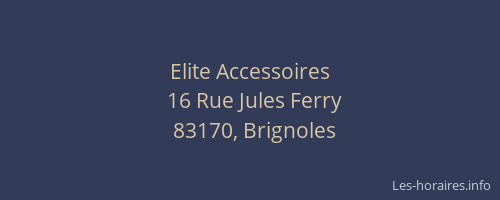 Elite Accessoires