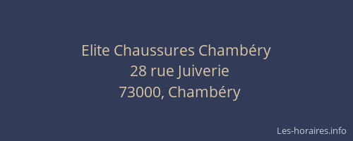 Elite Chaussures Chambéry
