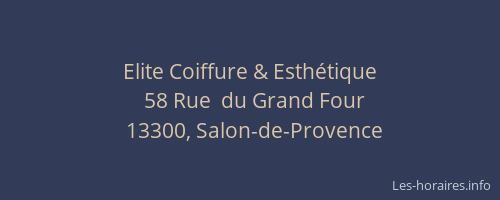 Elite Coiffure & Esthétique