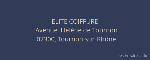 ELITE COIFFURE