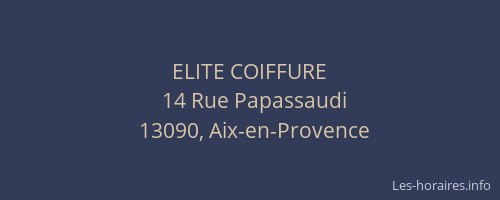 ELITE COIFFURE