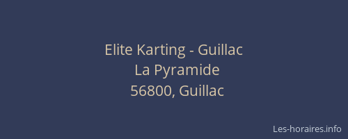 Elite Karting - Guillac