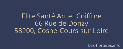 Elite Santé Art et Coiffure