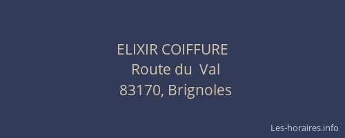 ELIXIR COIFFURE