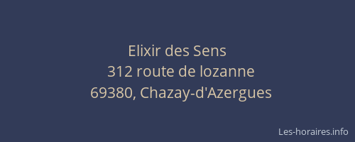 Elixir des Sens