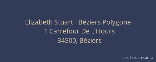 Elizabeth Stuart - Béziers Polygone