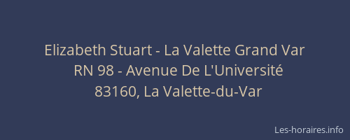 Elizabeth Stuart - La Valette Grand Var