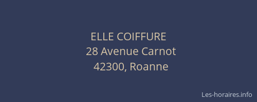 ELLE COIFFURE
