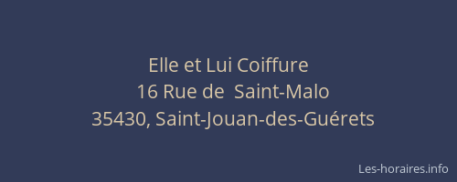 Elle et Lui Coiffure