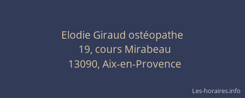 Elodie Giraud ostéopathe