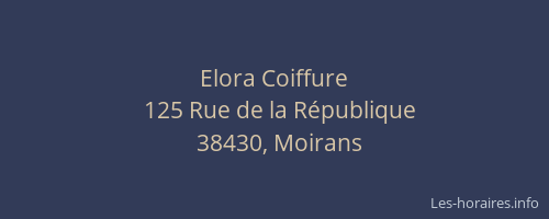 Elora Coiffure