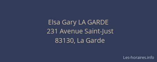 Elsa Gary LA GARDE