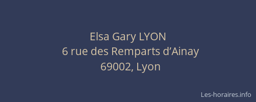 Elsa Gary LYON