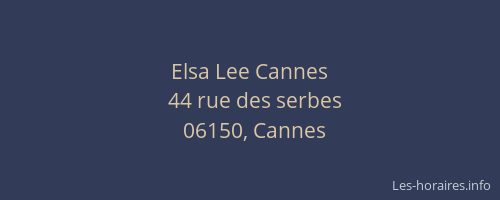 Elsa Lee Cannes
