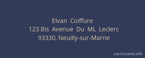 Elvan  Coiffure