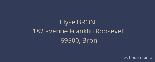 Elyse BRON