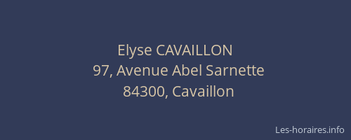 Elyse CAVAILLON